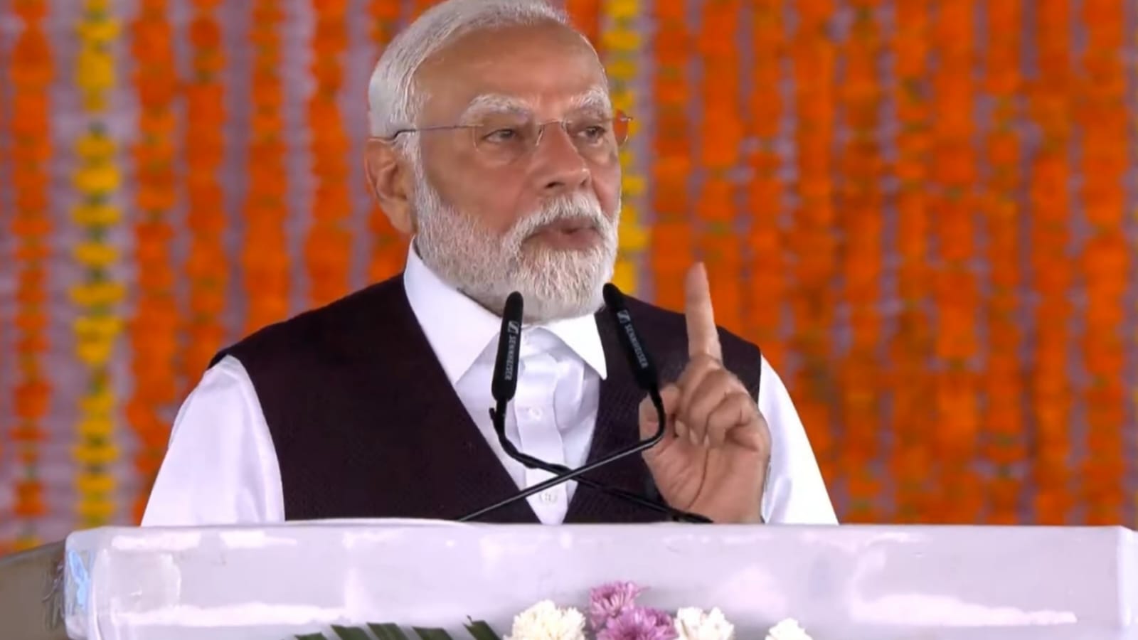 Indian Prime Minister Narendra Modi delivered